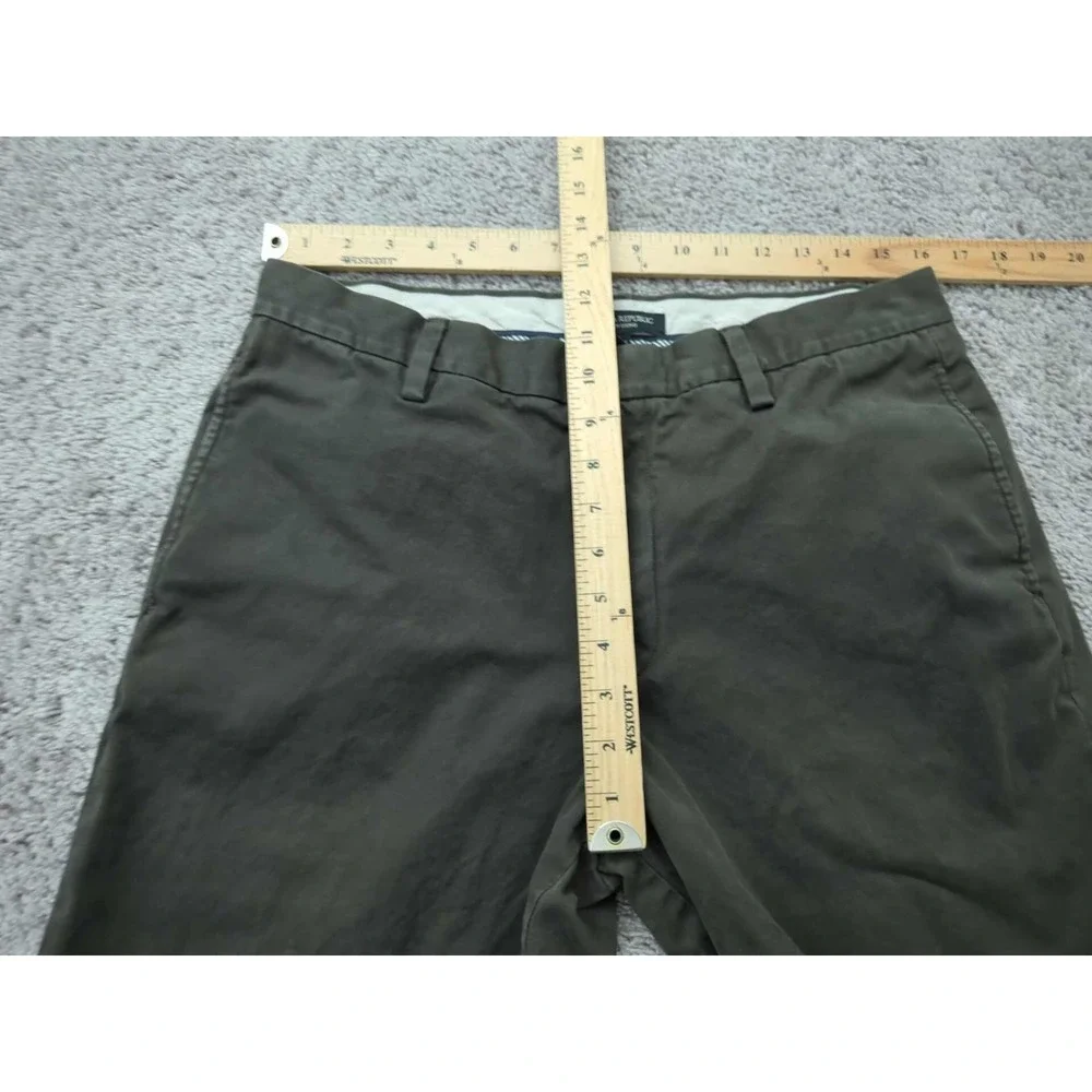 Banana Republic Gavin Chino Pants Mens 33/34 Brown‎ Straight Leg Formal Casual